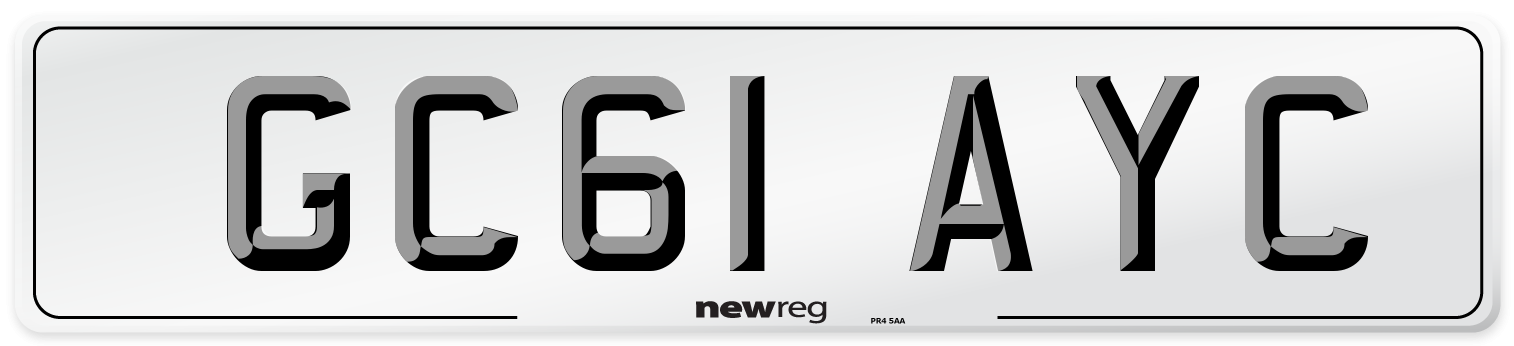 GC61 AYC Number Plate from New Reg